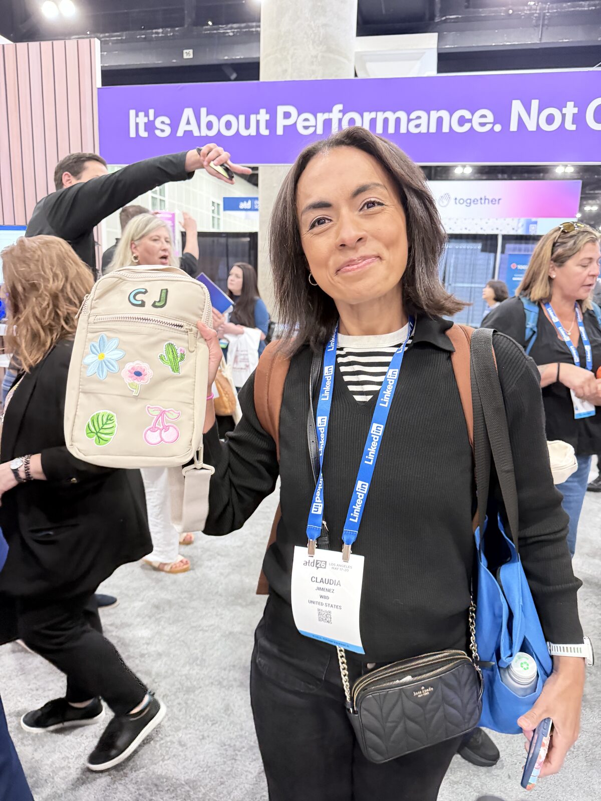 Personalized canvas bag a guest built at the event station